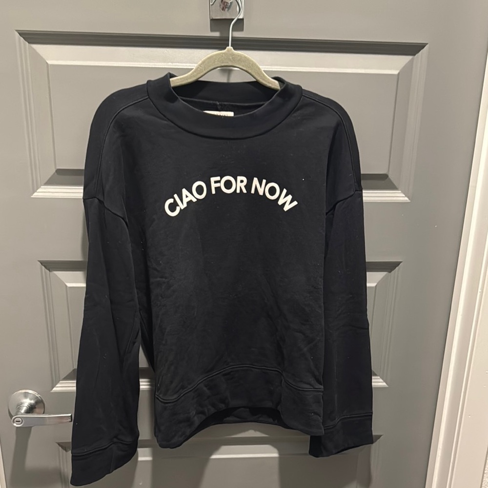 Madewell Black 'Ciao For Now' Sweatshirt